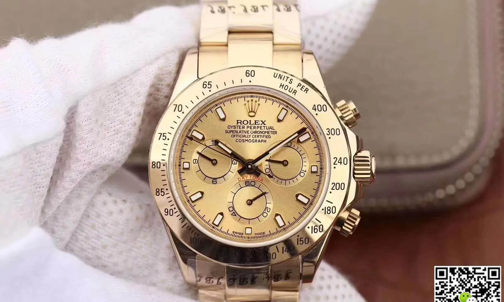 Rolex Daytona Cosmograph 116503 JH Factory 1:1 Best Edition Replica Watch Swiss ETA7750 18K Gold Plated
