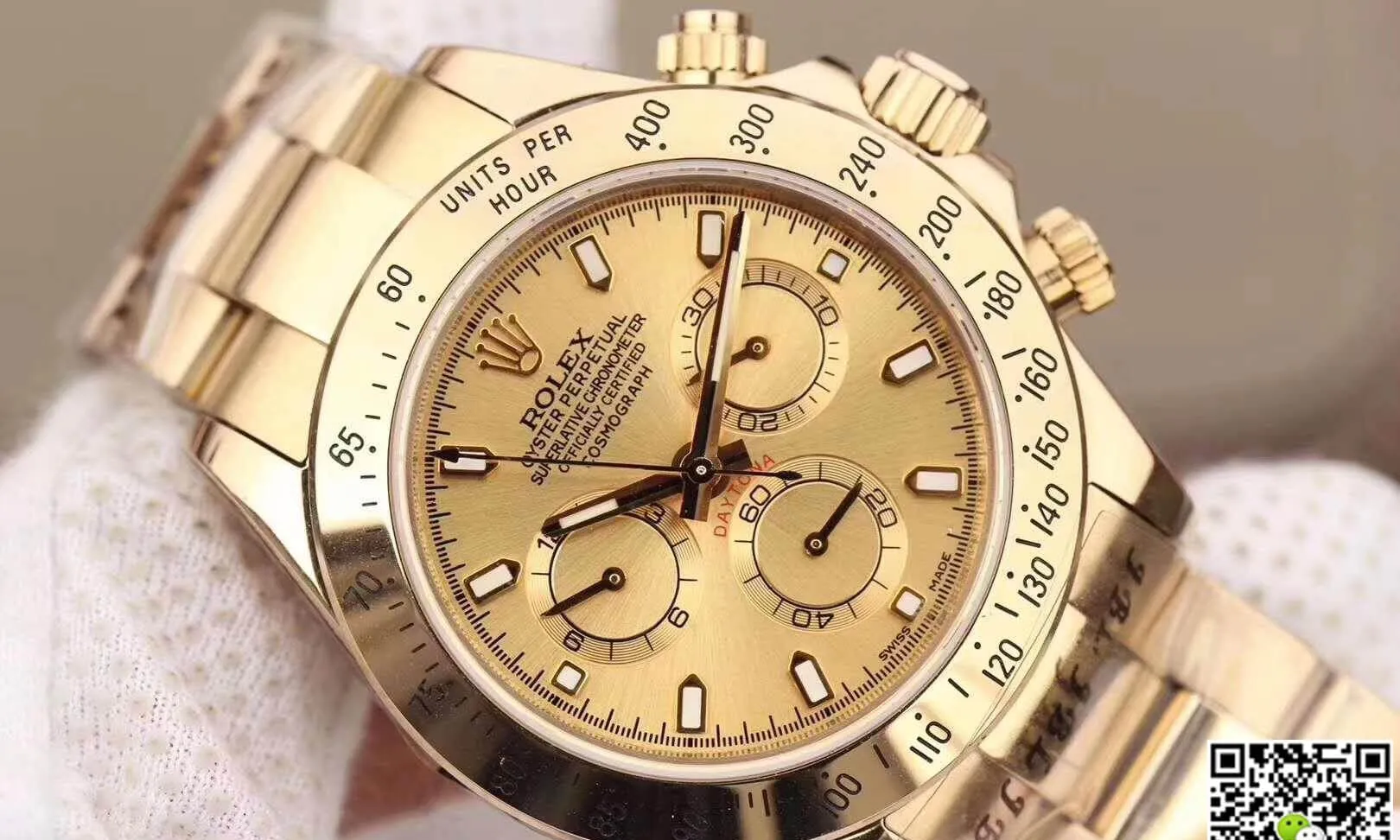 Rolex Daytona Cosmograph 116503 JH Factory 1:1 Best Edition Replica Watch Swiss ETA7750 18K Gold Plated
