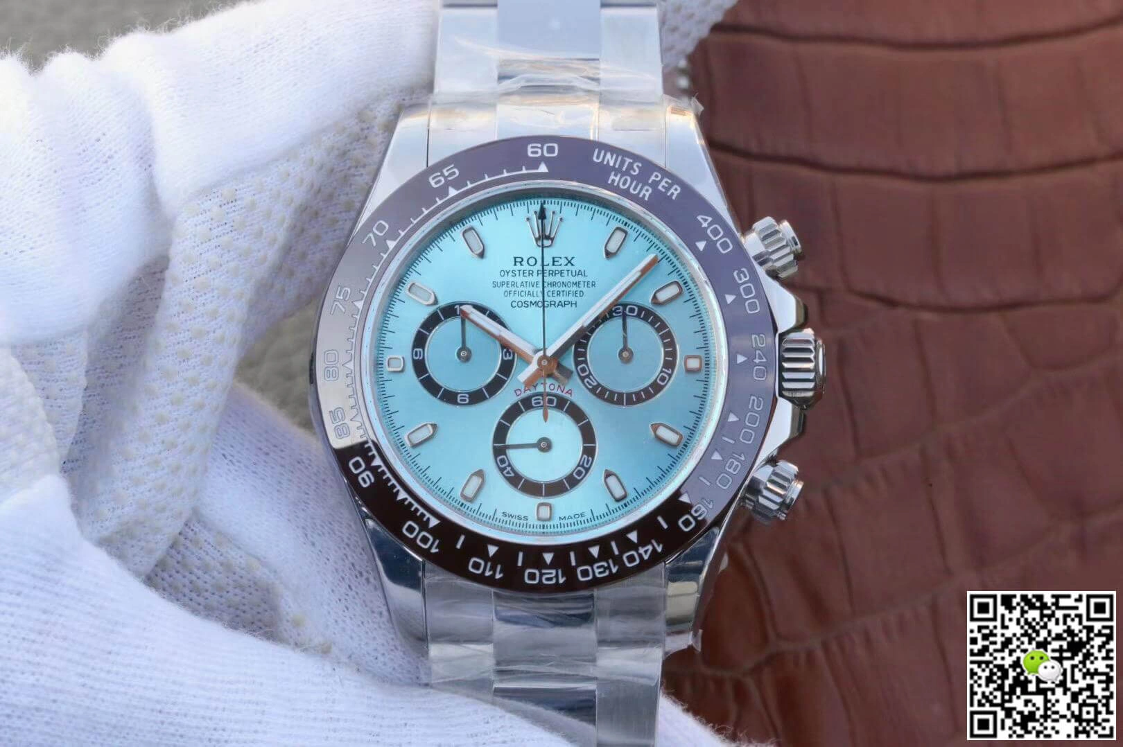 Rolex Daytona Cosmograph 116506 Noob Factory 1:1 Best Edition Replica Watch Swiss ETA4130 Ice Blue Dial