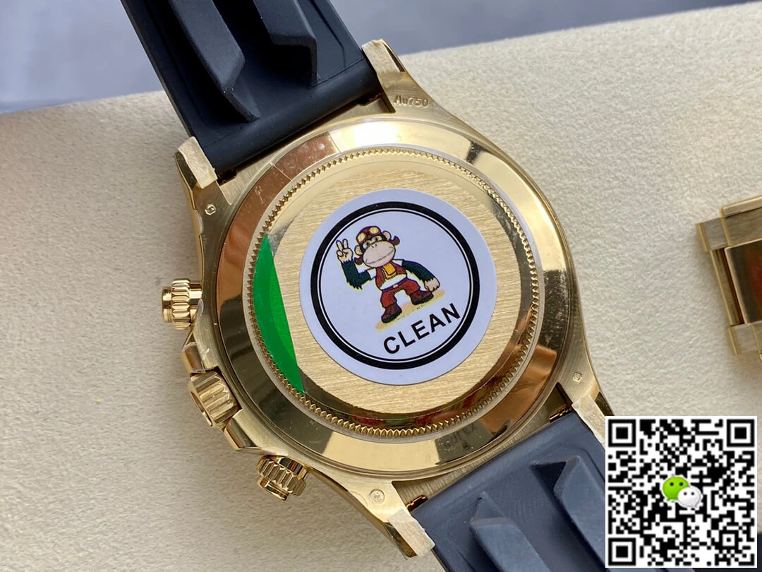 Rolex Cosmograph Daytona 116528 Clean Factory 1:1 Best Edition Replica Watch Black Rubber Strap