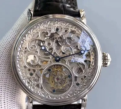 Patek Philippe 1:1 Best Edition Replica Watch Stainless Steel Skeleton Dial Swiss Tourbillon