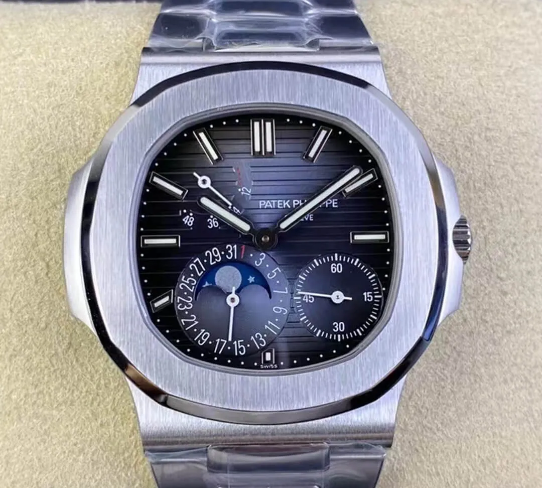Patek Philippe Nautilus 5712 1A-001 ZF Factory 1:1 Best Edition Replica Watch V2 Silver Strap