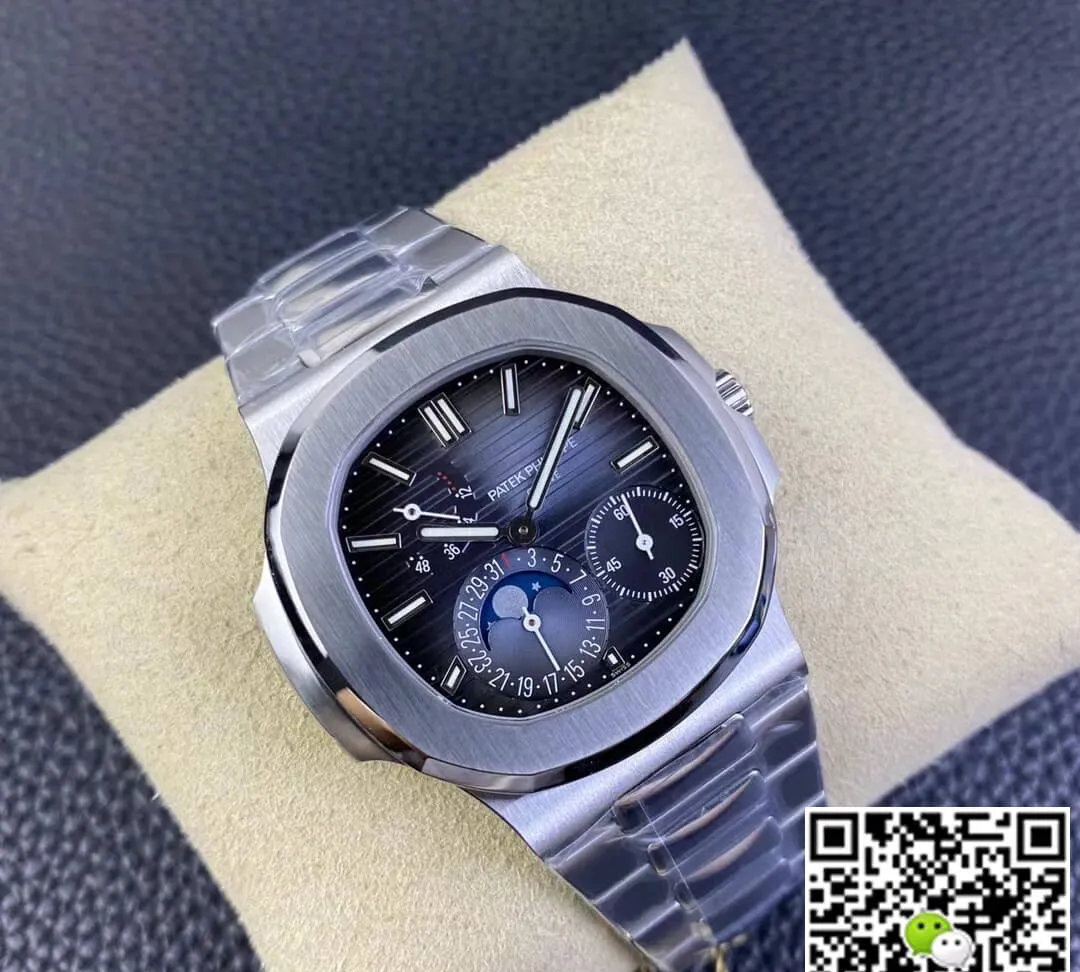 Patek Philippe Nautilus 5712 1A-001 ZF Factory 1:1 Best Edition Replica Watch V2 Silver Strap