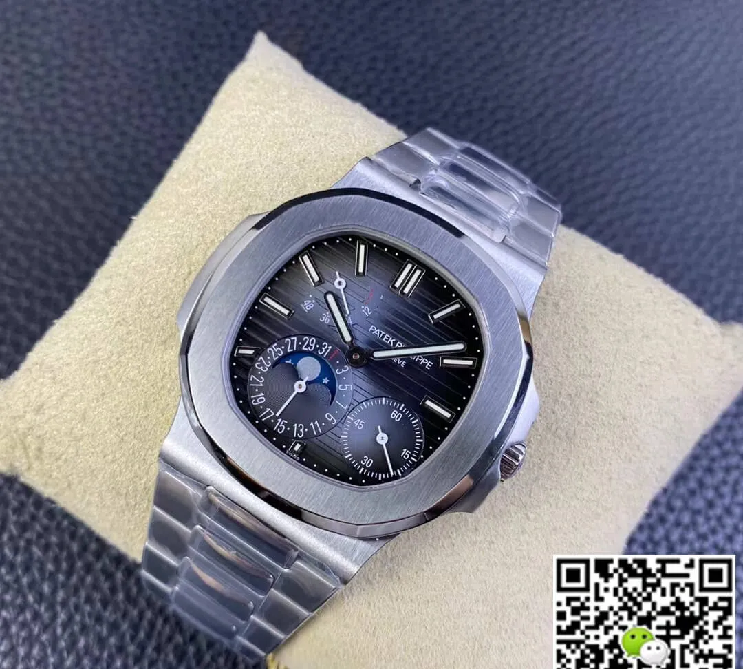 Patek Philippe Nautilus 5712 1A-001 ZF Factory 1:1 Best Edition Replica Watch V2 Silver Strap