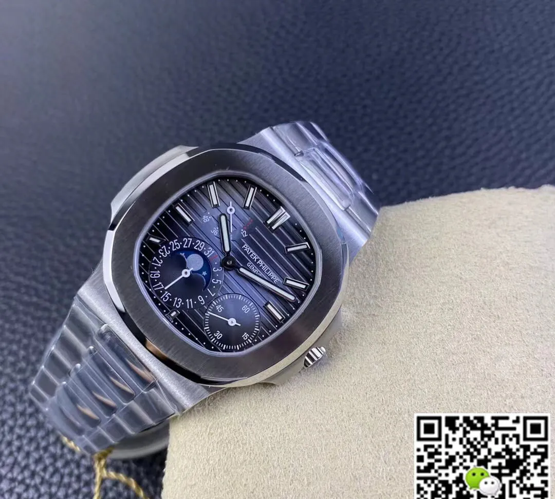 Patek Philippe Nautilus 5712 1A-001 ZF Factory 1:1 Best Edition Replica Watch V2 Silver Strap