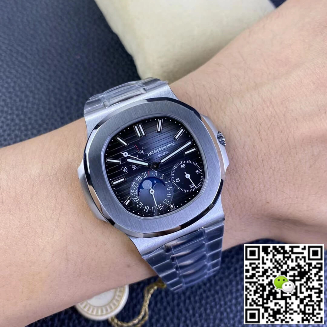 Patek Philippe Nautilus 5712 1A-001 ZF Factory 1:1 Best Edition Replica Watch V2 Silver Strap