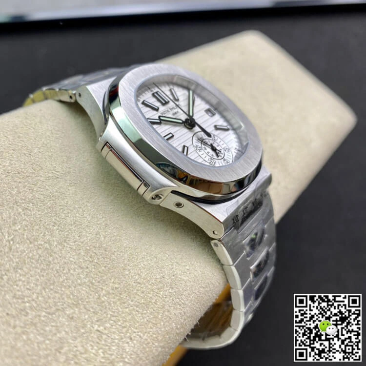Patek Philippe Nautilus 5980 1A-019 3K Factory 1:1 Best Edition Replica Watch V2 Silver Strap