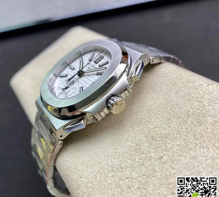 Patek Philippe Nautilus 5980 1A-019 3K Factory 1:1 Best Edition Replica Watch V2 Silver Strap