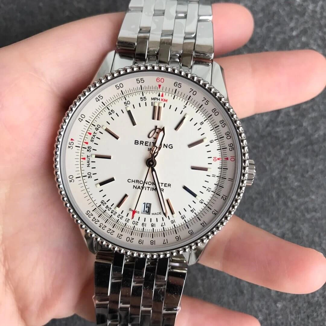 Breitling Navitimer 1 A17326211G1A1 V7 Factory 1:1 Best Edition Replica Watch Stainless Steel Strap