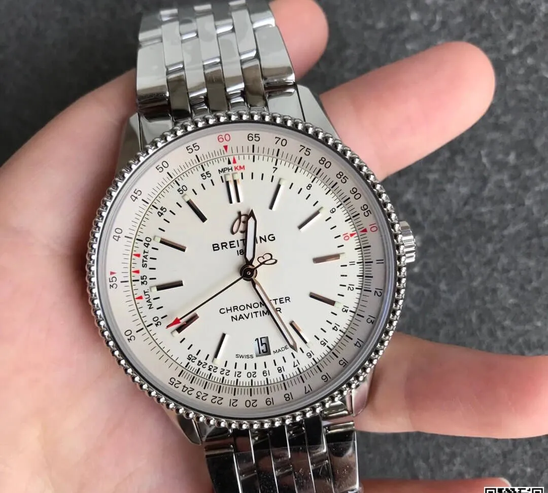 Breitling Navitimer 1 A17326211G1A1 V7 Factory 1:1 Best Edition Replica Watch Stainless Steel Strap