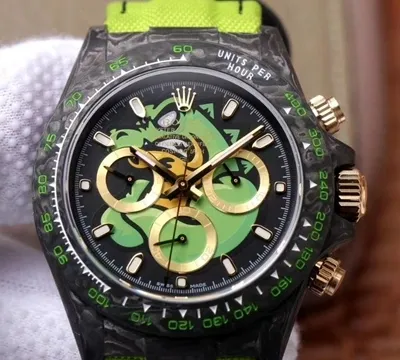 Rolex Daytona Cosmos Chronograph Carbon Fiber Edition 1:1 Best Edition Replica Watch Green Exploded Dragon Dial Swiss ETA4130