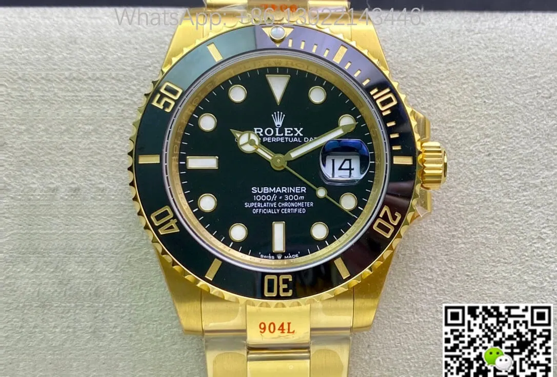 Rolex Submariner M126618LN-0002 41MM VS Factory 1:1 Best Edition Replica Watch Yellow Gold Strap