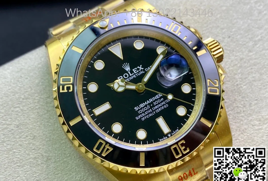 Rolex Submariner M126618LN-0002 41MM VS Factory 1:1 Best Edition Replica Watch Yellow Gold Strap