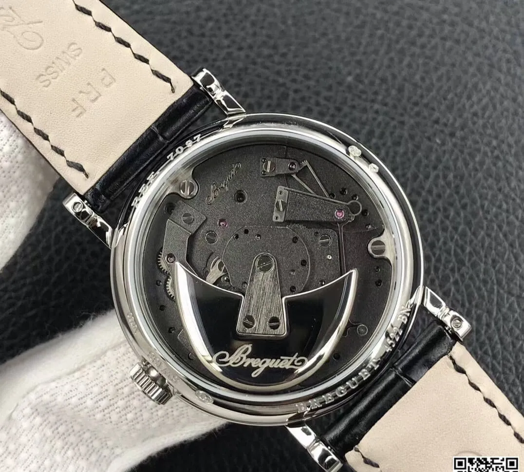 Breguet Tradition 7097BB GY 9WU ZF Factory 1:1 Best Edition Replica Watch Blue Leather Strap