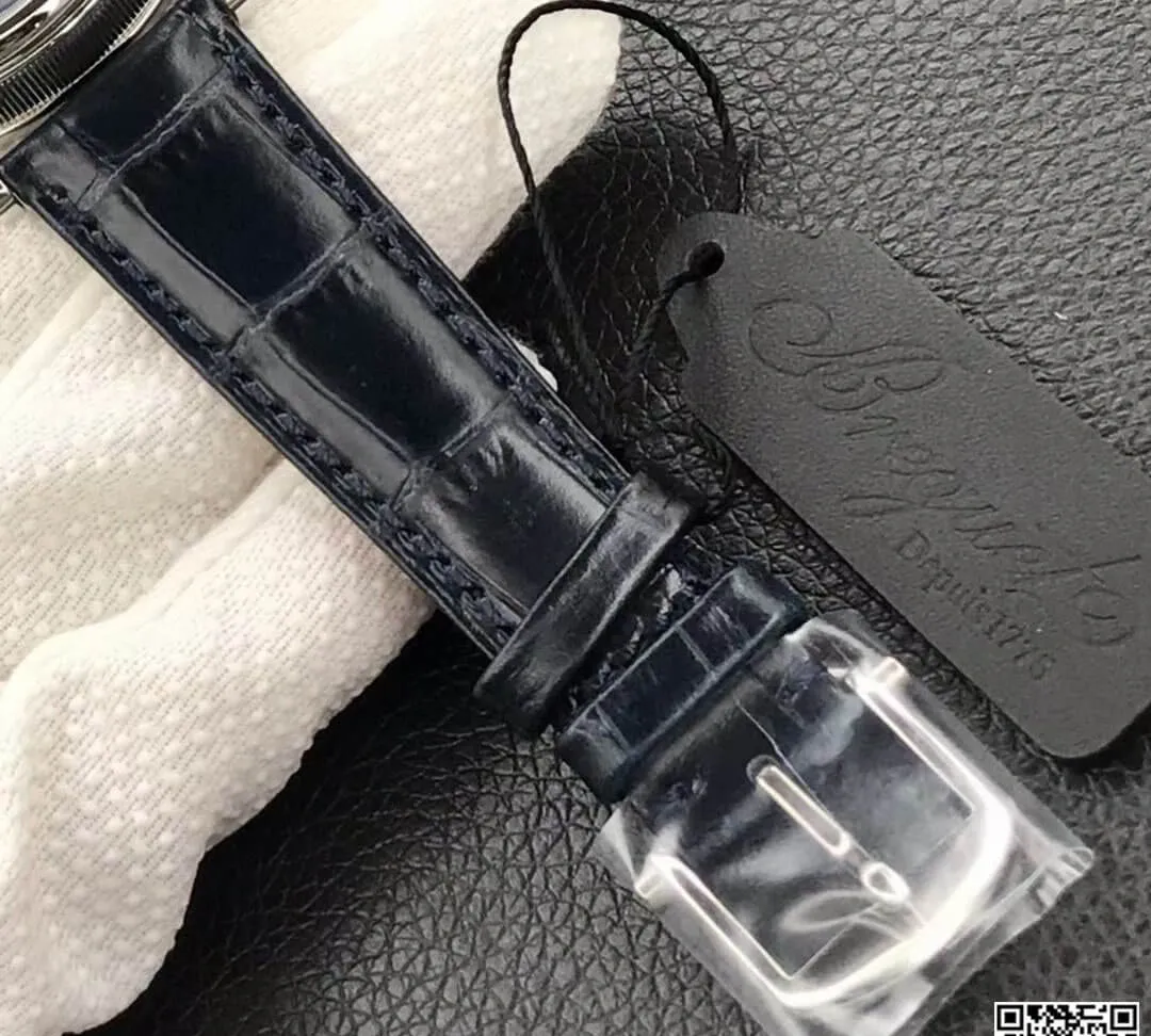 Breguet Tradition 7097BB GY 9WU ZF Factory 1:1 Best Edition Replica Watch Blue Leather Strap