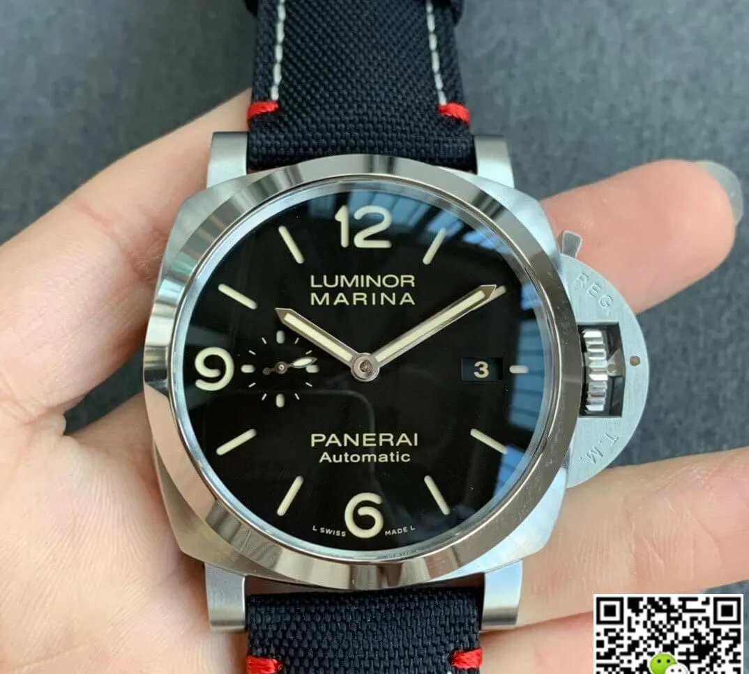 Panerai Luminor Marina PAM01025 VS Factory 1:1 Best Edition Replica Watch Black Strap