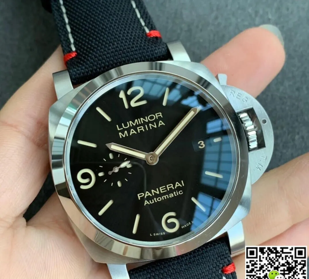 Panerai Luminor Marina PAM01025 VS Factory 1:1 Best Edition Replica Watch Black Strap