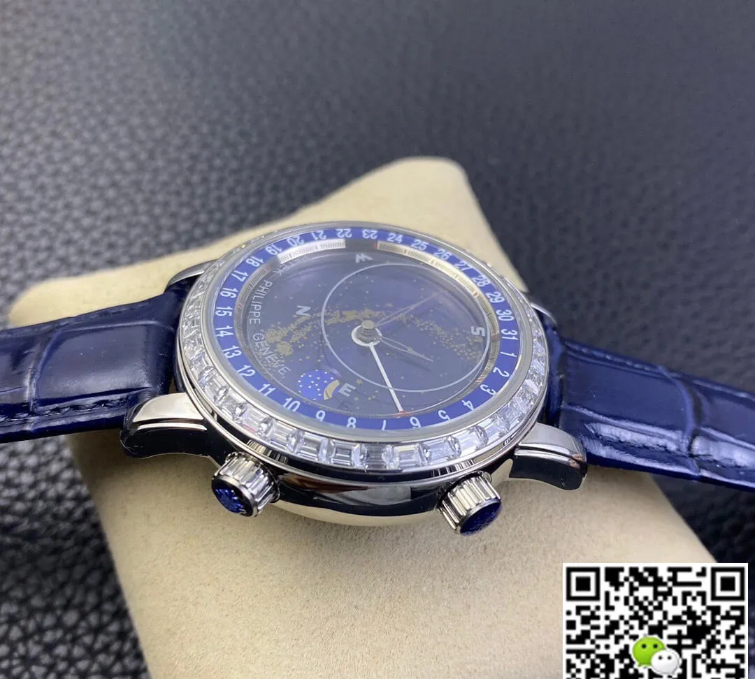 Patek Philippe Grand Complications 6104G-001 AI Factory 1:1 Best Edition Replica Watch Blue Strap