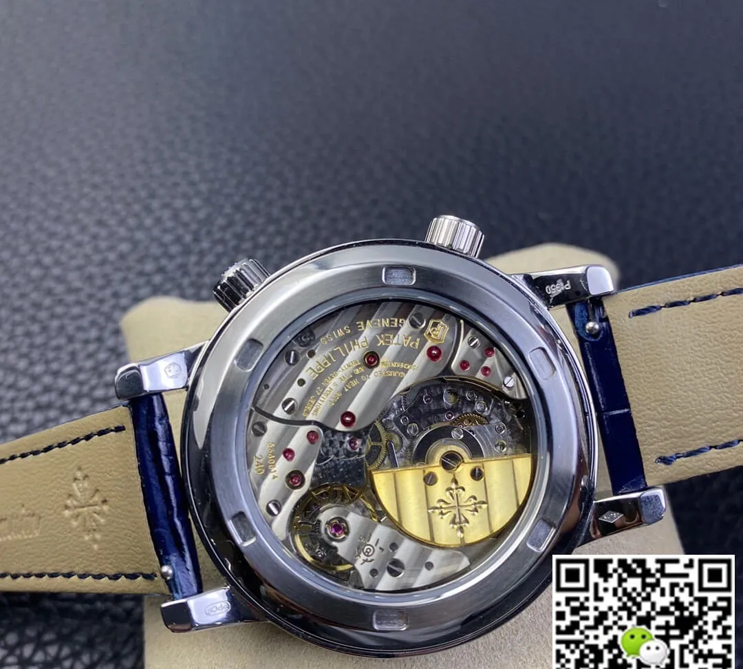 Patek Philippe Grand Complications 6104G-001 AI Factory 1:1 Best Edition Replica Watch Blue Strap