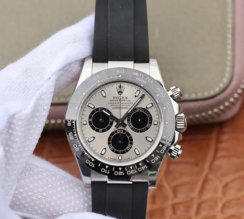 Rolex Daytona Cosmograph 116519LN Noob Factory 1:1 Best Edition Replica Watch Swiss ETA4130 Grey Dial