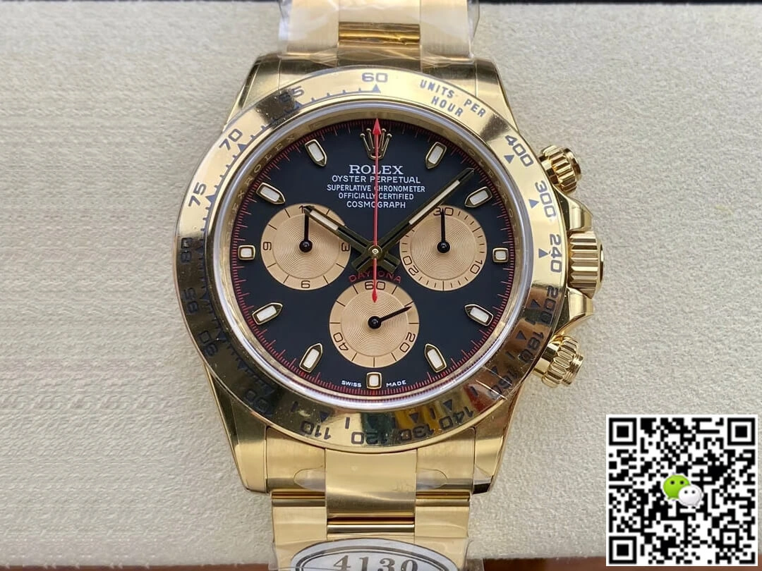 Rolex Cosmograph Daytona M116508-0009 Clean Factory 1:1 Best Edition Replica Watch Gold Strap