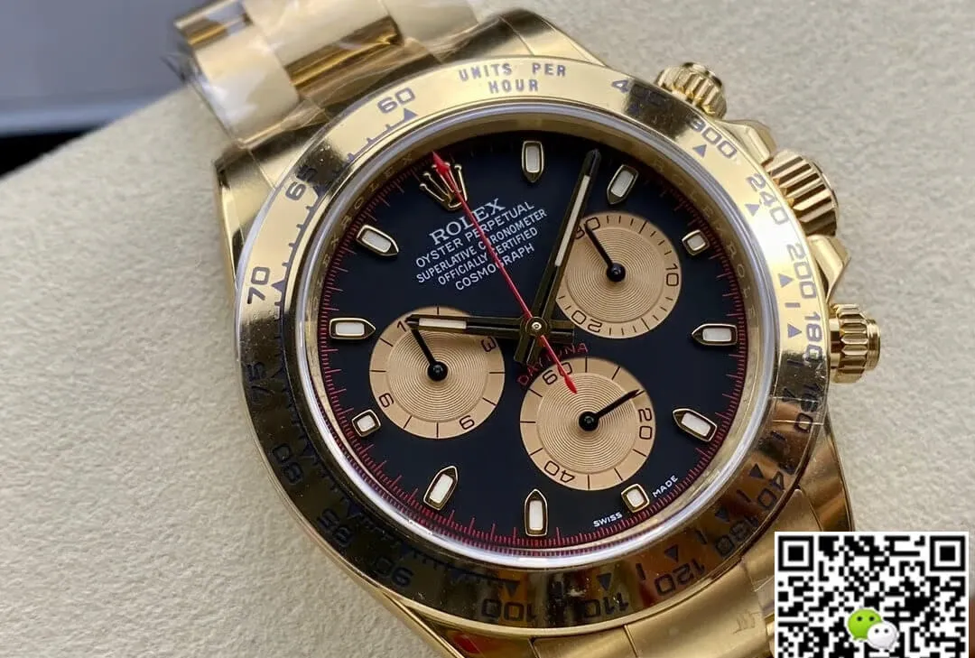 Rolex Cosmograph Daytona M116508-0009 Clean Factory 1:1 Best Edition Replica Watch Gold Strap