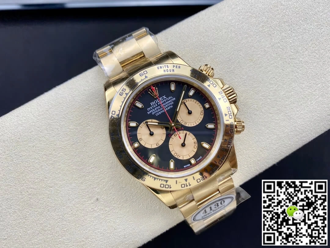 Rolex Cosmograph Daytona M116508-0009 Clean Factory 1:1 Best Edition Replica Watch Gold Strap