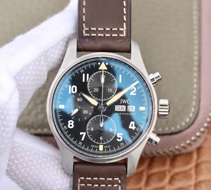 IWC Pilot IW387903 2019 New Spitfire Chronograph ZF Factory 1:1 Best Edition Replica Watch Stainless Steel Case Swiss ETA7750