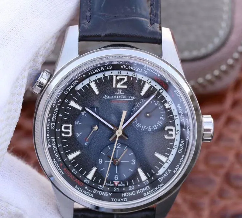 Jaeger-LeCoultre Master Geographic 904847J TWA Factory 1:1 Best Edition Replica Watch Swiss ETA936 316L Steel
