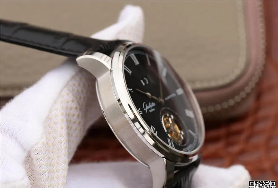 Glashutte Senator Tourbillon 1-94-03-04-04-04 R8 Factory 1:1 Best Edition Replica Watch V3 Black Strap
