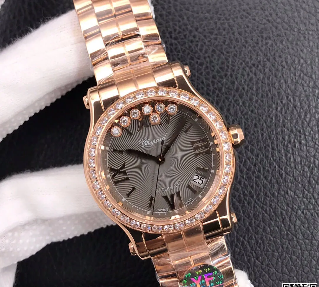 Chopard Happy Diamonds 274808-5015 YF Factory 1:1 Best Edition Replica Watch Gray Dial