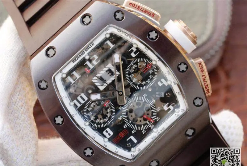 Richard Mille RM011 KV Factory 1:1 Best Edition Replica Watch Swiss ETA7750 Brown Case
