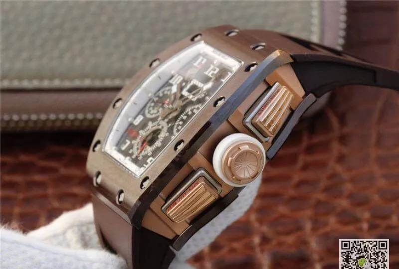 Richard Mille RM011 KV Factory 1:1 Best Edition Replica Watch Swiss ETA7750 Brown Case