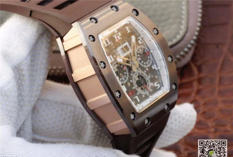 Richard Mille RM011 KV Factory 1:1 Best Edition Replica Watch Swiss ETA7750 Brown Case