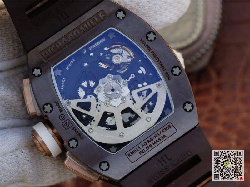 Richard Mille RM011 KV Factory 1:1 Best Edition Replica Watch Swiss ETA7750 Brown Case