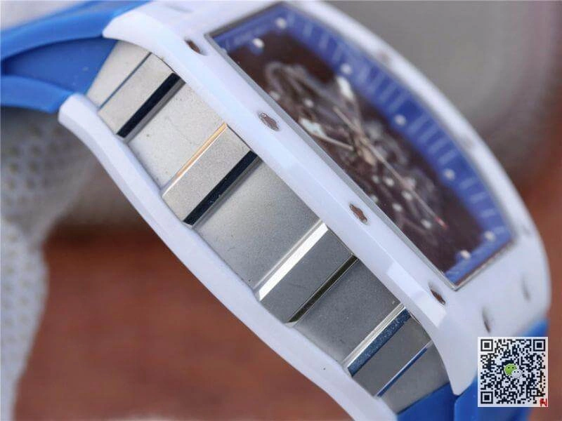 Richard Mille RM055 KV Factory 1:1 Best Edition Replica Watch Swiss ETA8215 Blue Strap