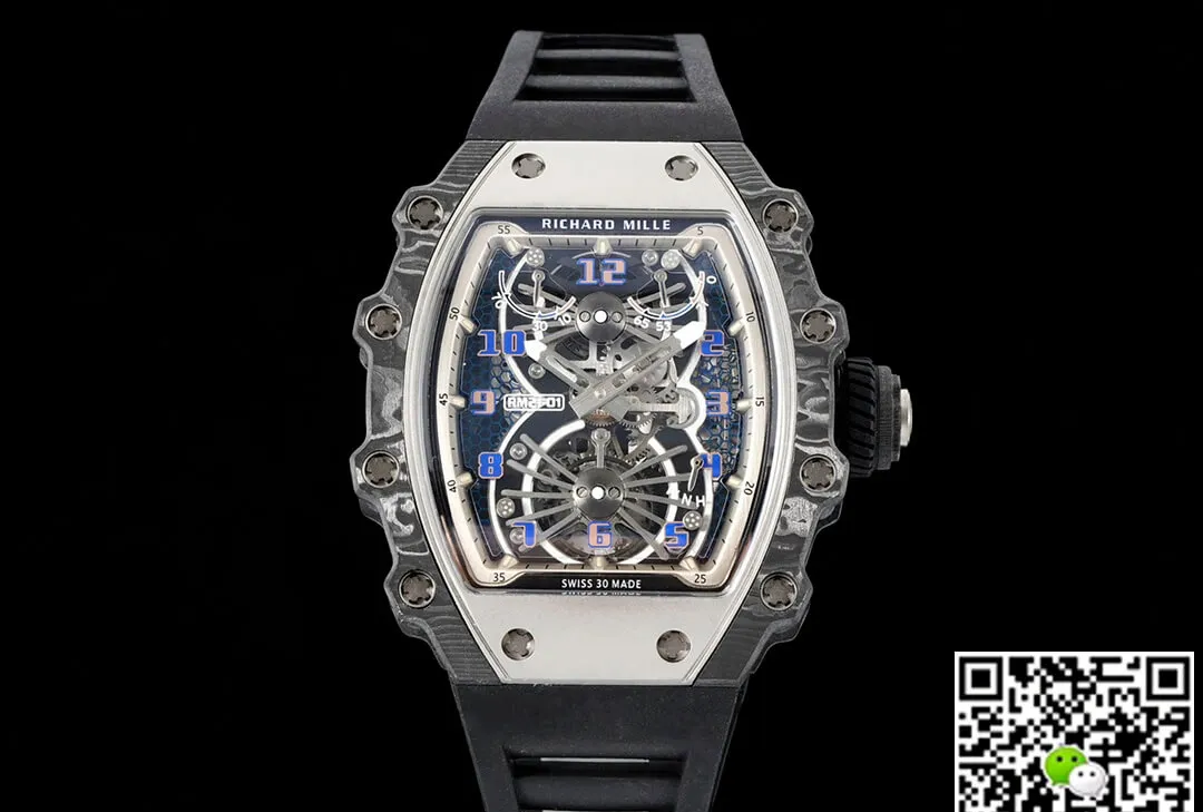 Richard Mille RM21-01 RM Factory 1:1 Best Edition Replica Watch Tourbillon Black Strap