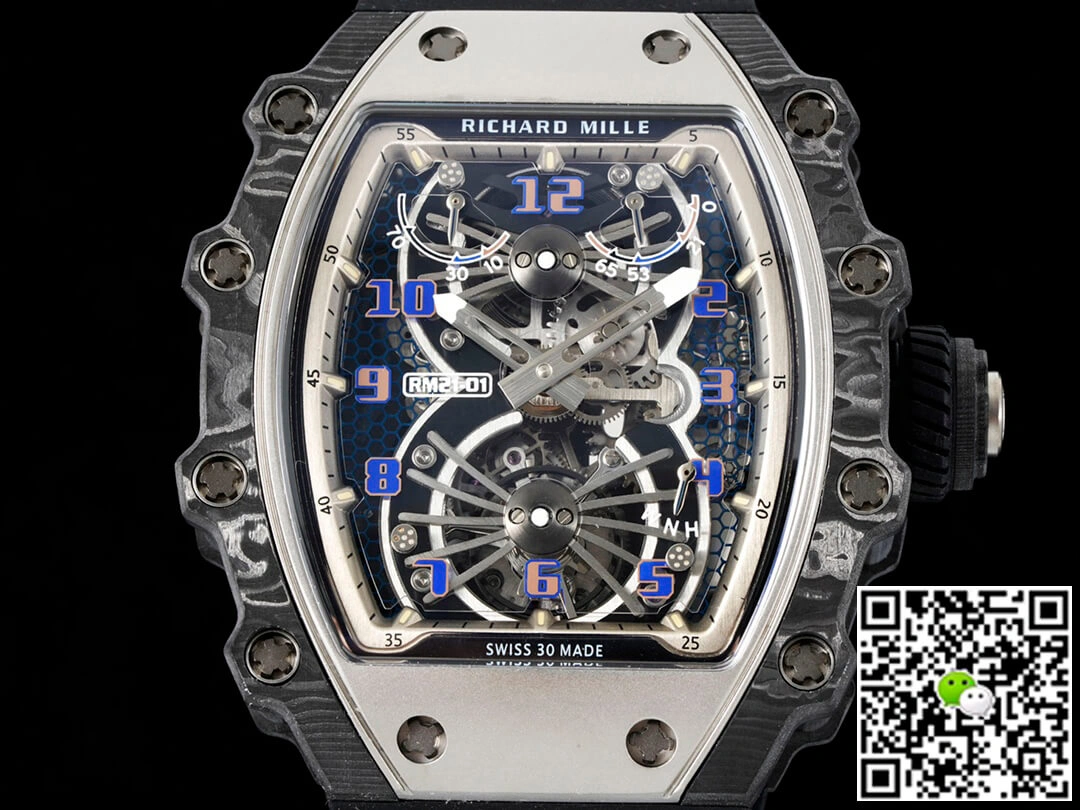 Richard Mille RM21-01 RM Factory 1:1 Best Edition Replica Watch Tourbillon Black Strap