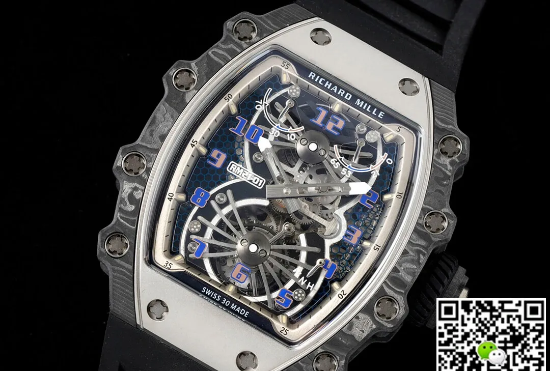 Richard Mille RM21-01 RM Factory 1:1 Best Edition Replica Watch Tourbillon Black Strap
