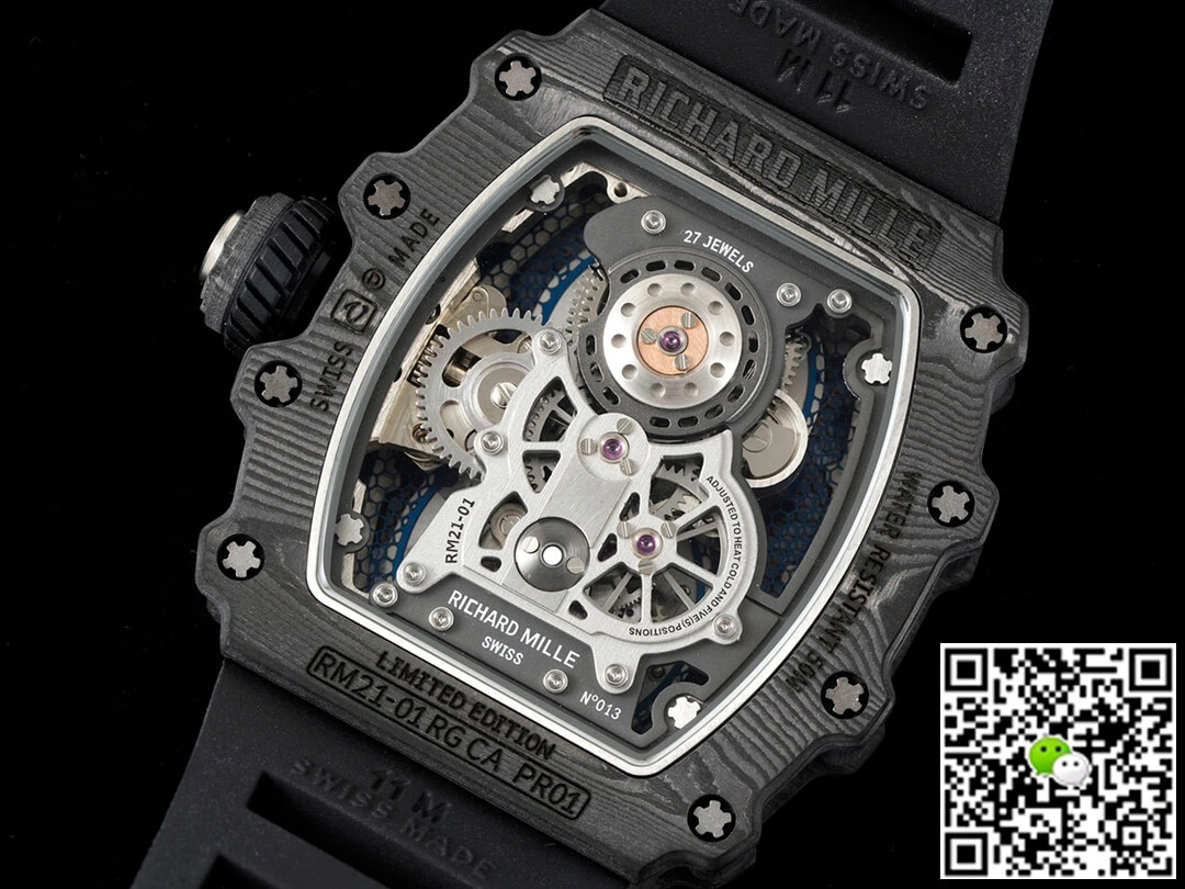 Richard Mille RM21-01 RM Factory 1:1 Best Edition Replica Watch Tourbillon Black Strap