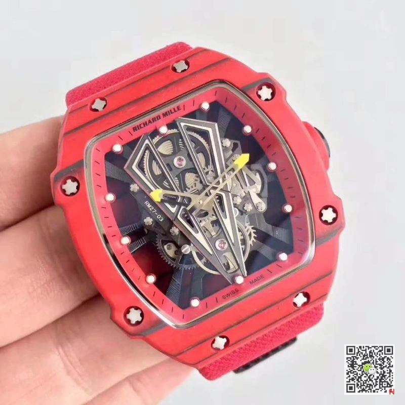 Richard Mille RM27-03 KV Factory 1:1 Best Edition Replica Watch Swiss ETA9015 Red Case