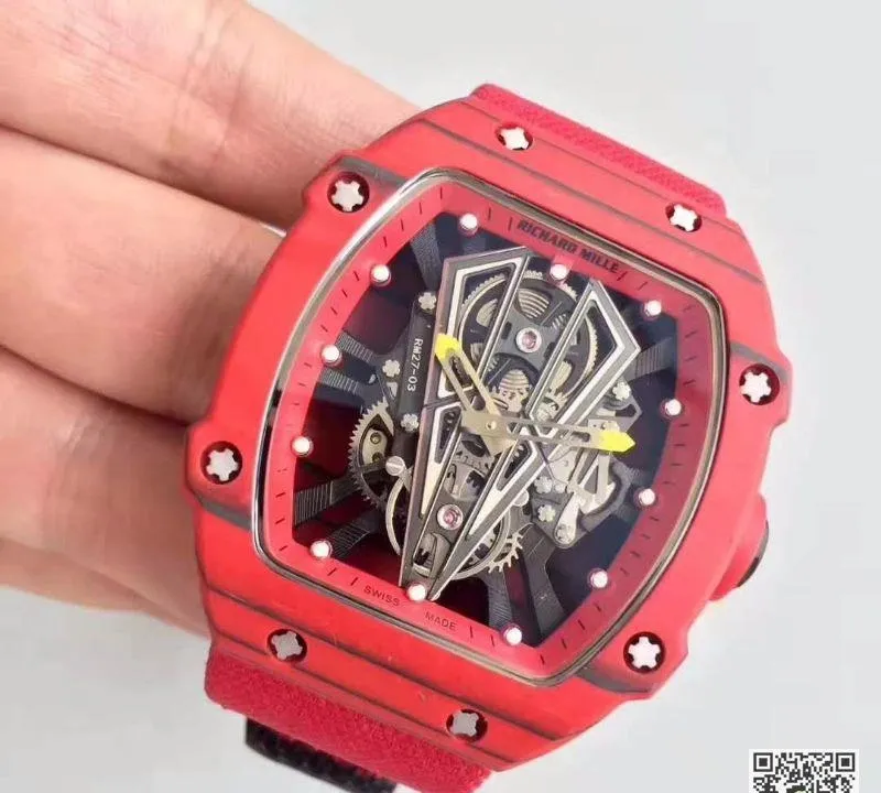 Richard Mille RM27-03 KV Factory 1:1 Best Edition Replica Watch Swiss ETA9015 Red Case