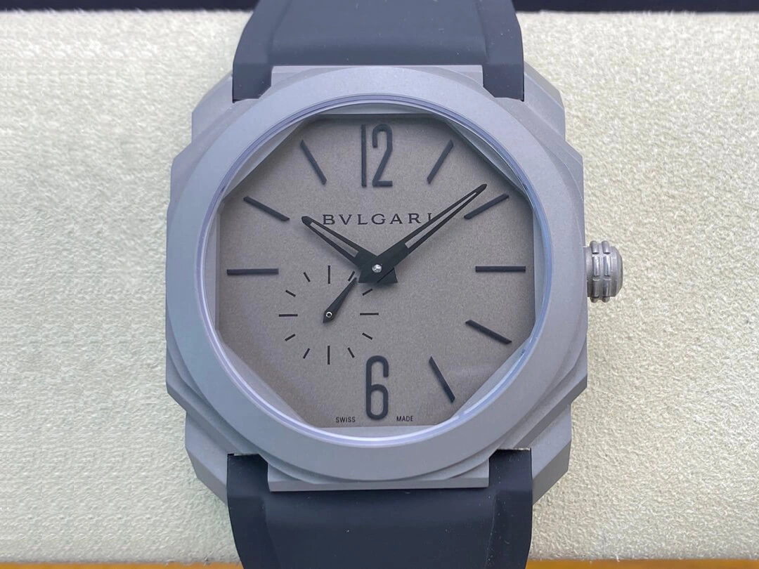 Bvlgari Octo Finissimo BV Factory 1:1 Best Edition Replica Watch V2 Black Rubber Strap