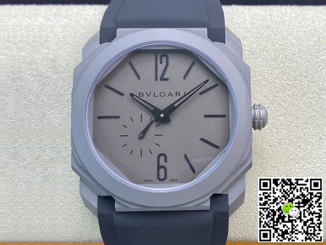 Bvlgari Octo Finissimo BV Factory 1:1 Best Edition Replica Watch V2 Black Rubber Strap