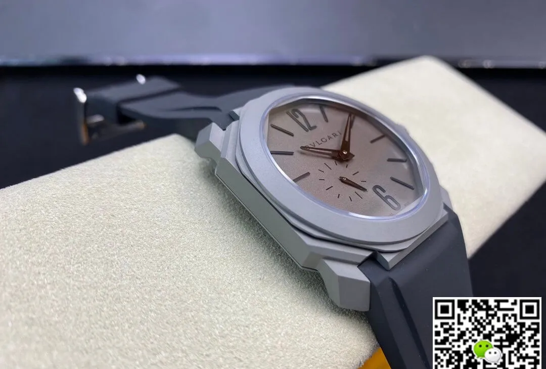 Bvlgari Octo Finissimo BV Factory 1:1 Best Edition Replica Watch V2 Black Rubber Strap