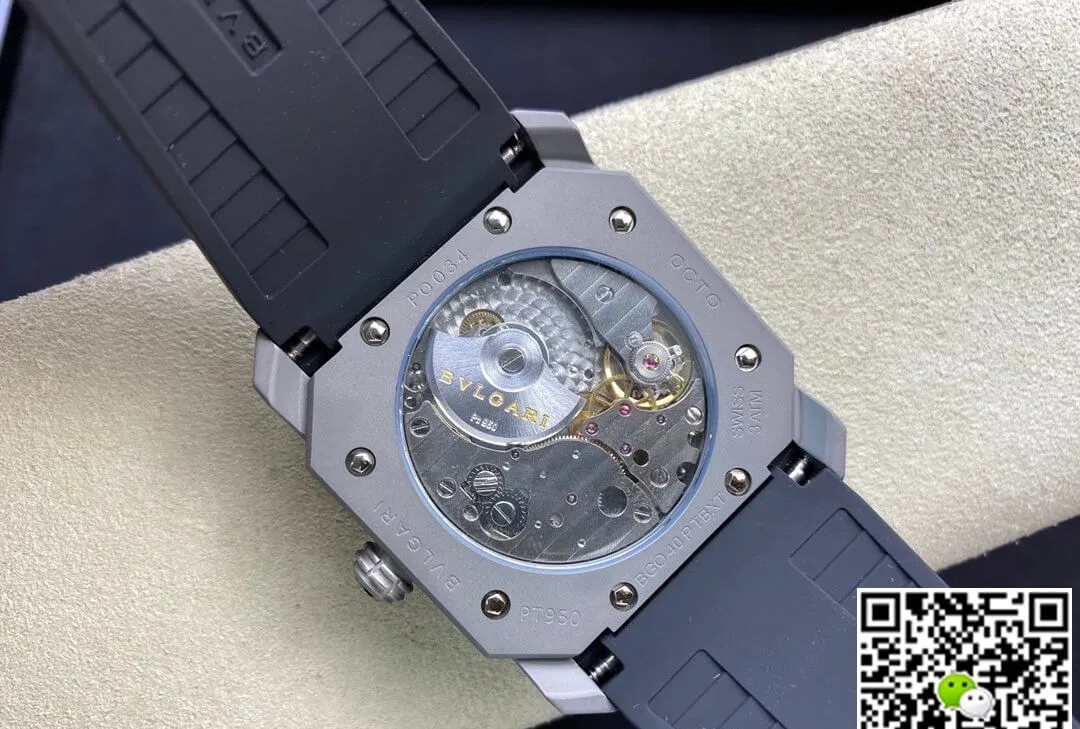 Bvlgari Octo Finissimo BV Factory 1:1 Best Edition Replica Watch V2 Black Rubber Strap