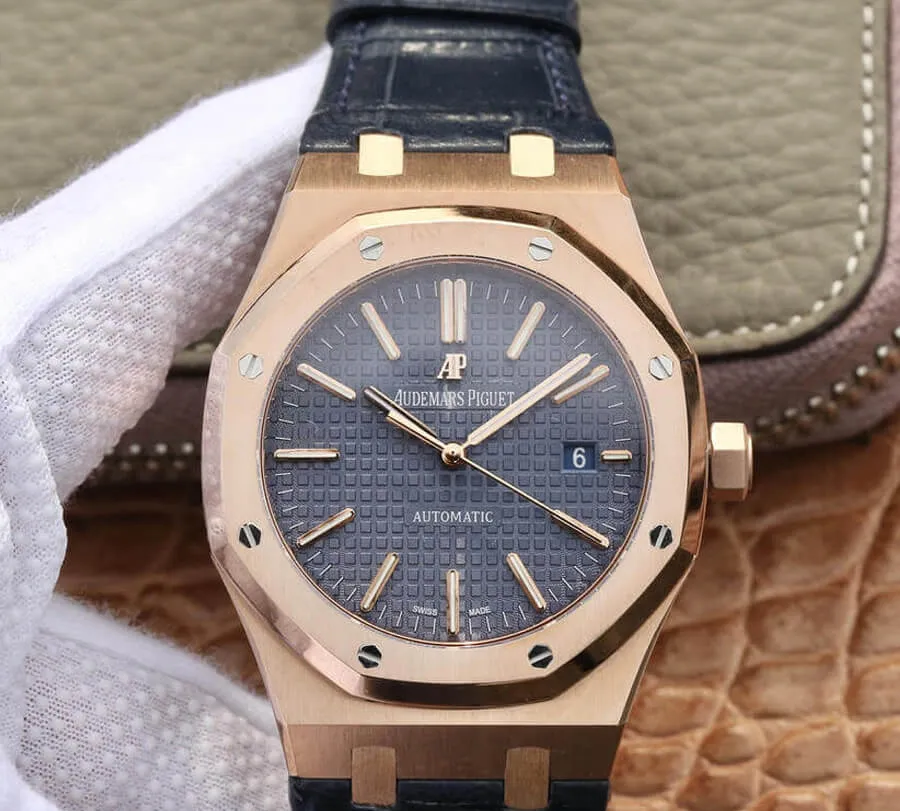 Audemars Piguet Royal Oak 15400 OM Factory 1:1 Best Edition Replica Watch Leather Strap