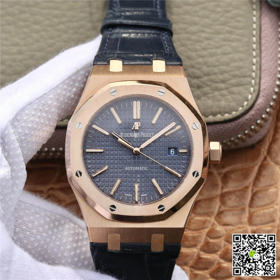 Audemars Piguet Royal Oak 15400 OM Factory 1:1 Best Edition Replica Watch Leather Strap