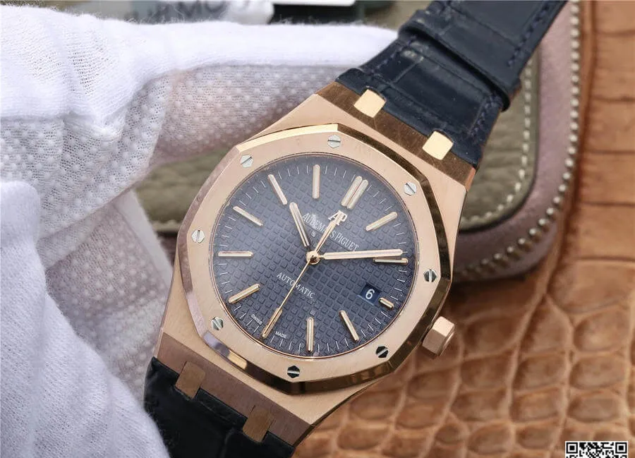 Audemars Piguet Royal Oak 15400 OM Factory 1:1 Best Edition Replica Watch Leather Strap