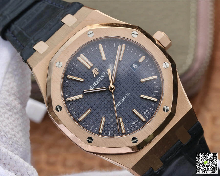 Audemars Piguet Royal Oak 15400 OM Factory 1:1 Best Edition Replica Watch Leather Strap